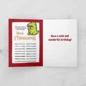 ワイルドライフクロックパズルグリーティングカード カード (内部)