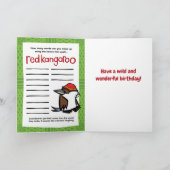 ワイルドライフクーカブラパズルグリーティングカード カード (内部)