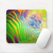 ワイルドライフサイケデリックゼブラ マウスパッド (マウス)