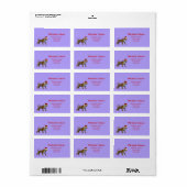 ワイルドライフサファリアニマルヒョウSanta Hatクリスマス ラベル (フルシート)