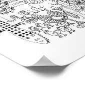 ワイルドライフサファリイラストレーション ポスター (角)