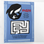 ワイルドライフシールパズルグリーティングカードトリフォールド 三つ折りクリスマスカード (内部最初)