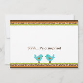 ワイルドライフジャングル動物ベビースシャワー招待状 招待状 (裏面)