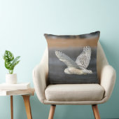 ワイルドライフスノーフクロウ装飾用クッション クッション (椅子)