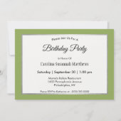 ワイルドライフハミングバードフローラ写真誕生日 招待状 (裏面)