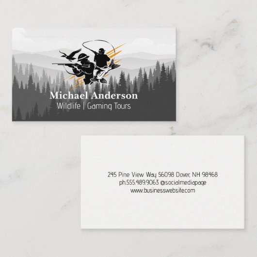 ワイルドライフハンター | フォレストと山 名刺 (正面/裏面)