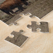 ワイルドライフバイソン山雪写真 ジグソーパズル (側面)