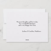 ワイルドライフバッファロー雪写真クリスマスフラット シーズンカード (裏面)