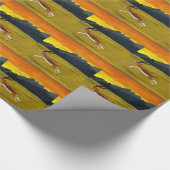 ワイルドライフパターンサンセットガランニングゼル ラッピングペーパー (角)