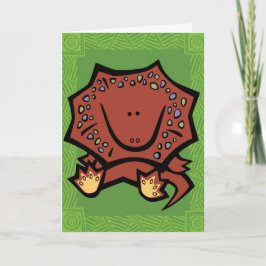 ワイルドライフフリルネックリザードパズルグリーティングカード カード