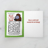 ワイルドライフプラトプスパズルグリーティングカード カード (内部)