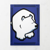 ワイルドライフポーラベアパズルグリーティングカードトリフォールド 三つ折りクリスマスカード (カバー)