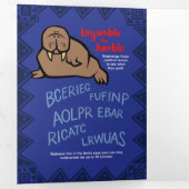 ワイルドライフポーラベアパズルグリーティングカードトリフォールド 三つ折りクリスマスカード (内部最初)