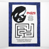 ワイルドライフポーラベアパズルグリーティングカードトリフォールド 三つ折りクリスマスカード (内部中)