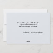 ワイルドライフマーモッツスノーフォトクリスマスフラット シーズンカード (裏面)