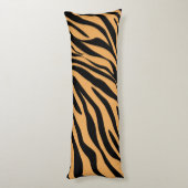 ワイルドライフモダンベンガルタイガーアニマルプリントパターン ボディピロー (裏面 (縦))