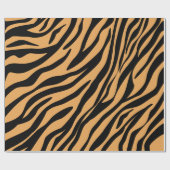 ワイルドライフモダンベンガルタイガーアニマルプリントパターン ラッピングペーパー (フラット)