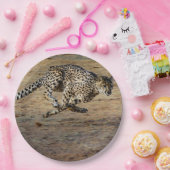 ワイルドライフランニングチータの写真 ペーパープレート (パーティー)