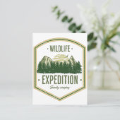 ワイルドライフ遠征アウトドアサマーバケーションファミリー ポストカード (スタンド正面)