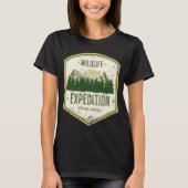ワイルドライフ遠征アウトドアサマーバケーションファミリー Tシャツ (正面)