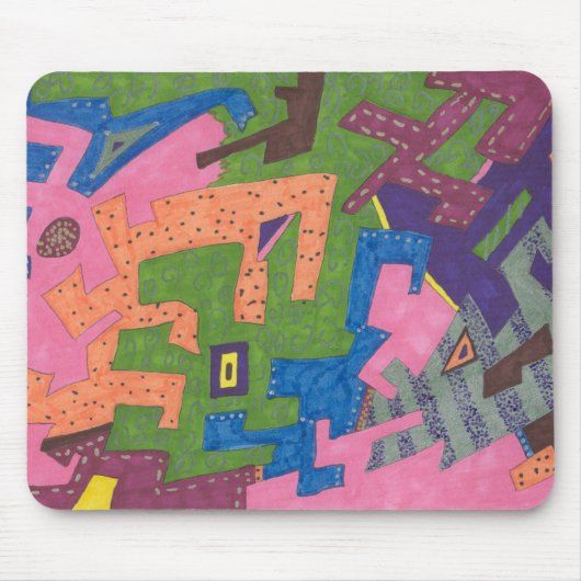 「ワイルドライフ」抽象芸術アート マウスパッド (正面)