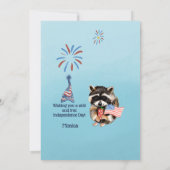 ワイルドラクーンガール祝7月4日 シーズンカード (裏面)