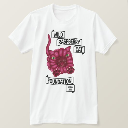 ワイルドラズベリーキャット Tシャツ (デザイン正面)