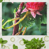 ワイルドラズベリー キッチンタオル (折り畳み)