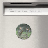 ワイルドラビットズイースタンコットンテールペアアパレルギフト マグネット (インサイチュ (食洗機))