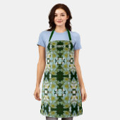 ワイルドラブリングバラフローラルパターパーソナライズされたン エプロン (着用した状態)