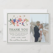 ワイルドラブワイルドフラワーボホ結婚フローラ サンキューカード (正面)