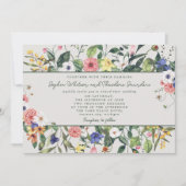 ワイルドラブワイルドフラワーボホ結婚式招待状 招待状 (正面)