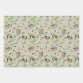 ワイルドランパスホリデーパターン ラッピングペーパーシート (正面)