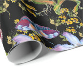 ワイルドラ数々のキズカラーオンブラックすべての行事 ラッピングペーパー (ロールコーナー)