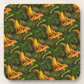 「ワイルドリリーのタイル模様」フローラコースターセット コースター