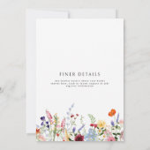 ワイルドリーインラブワイルドフラワーブライダルシャワー 招待状 (裏面)