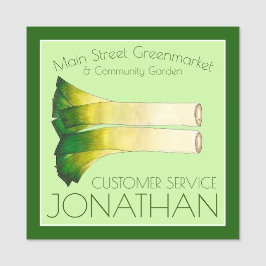 ワイルドリークガーデンベジタブル料理フードガーデン 名札 (正面)