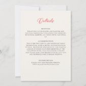 ワイルドリース美しい秋シンプル花結婚の花 招待状 (裏面)