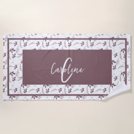 ワイルドリーフドレスモノグラム ビーチタオル