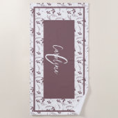 ワイルドリーフドレスモノグラム ビーチタオル (正面)