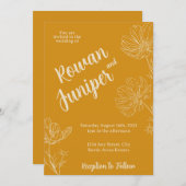 ワイルドリーユアボー素朴ホ結婚式招待状 招待状 (正面/裏面)