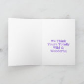 ワイルドリーワンダリーサファリハッピーファイブ誕生日 カード (内部)