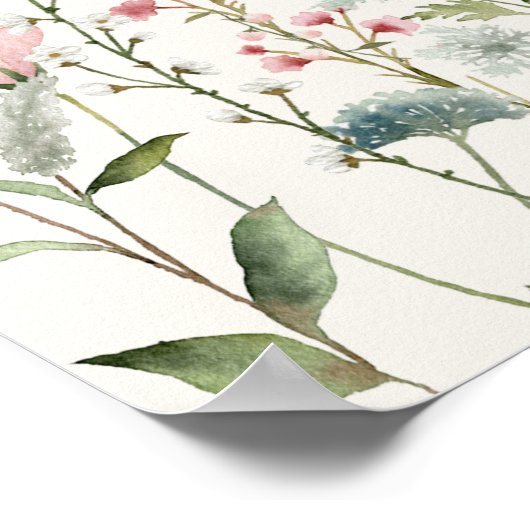 ワイルドルファーの女の子の赤ちゃんシャワー歓迎の看板ポスター ポスター (角)