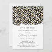 ワイルドレオパードプリントのブライズシャワー招待状 招待状 (正面)