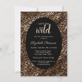 ワイルドレオパードプリントエレガントバチェロレッテ 招待状 (正面)
