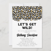 ワイルドレオパード印刷ブライダルシャワー招待 招待状 (正面)