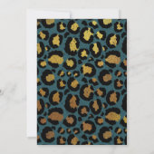 ワイルドレオパード印刷ブライダルシャワー招待 招待状 (裏面)