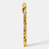 ワイルドレオパード - 8月誕生月動物 iPhoneケース (左側面)