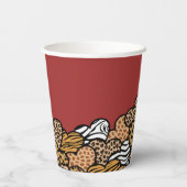 ワイルドレッドアニマルプリントハートバレンタインデーパーティー 紙コップ (裏面)