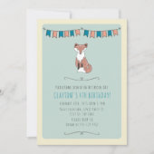 ワイルドレッドキツネバースデーパーティ招待状 招待状 (正面)